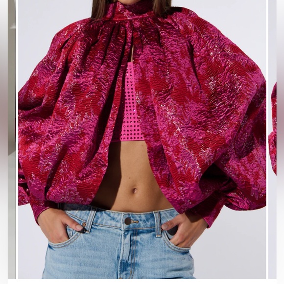 FRANCESCA PUFF SLEEVE MOCK NECK TOP - Picture 4 of 4